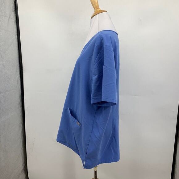 Figs Top Womens 2XL XXL Casma Pockets Scrub Short Sleeve V Neck Medical Shirt - Picture 5 of 12